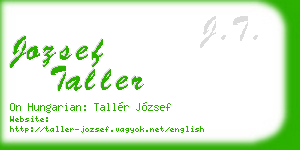 jozsef taller business card