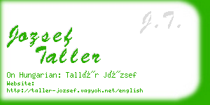 jozsef taller business card